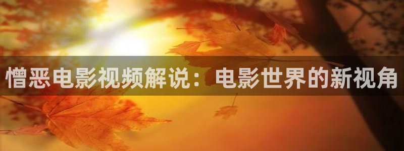 五月天午夜电影：憎恶电影视频解说：电影世界的新视角